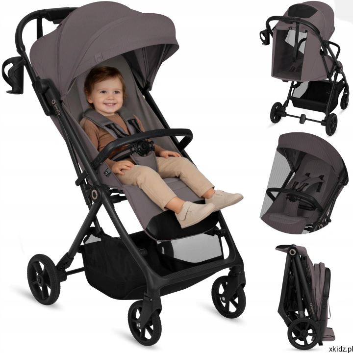 Wózek Lionelo Tansi Beige Taupe - widok całego wózka spacerowego
