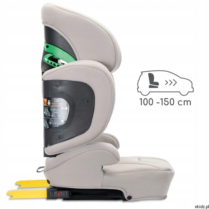 Fotelik Lorelli GrowGo Grey - prowadnice ISOFIX ułatwiające montaż w samochodzie