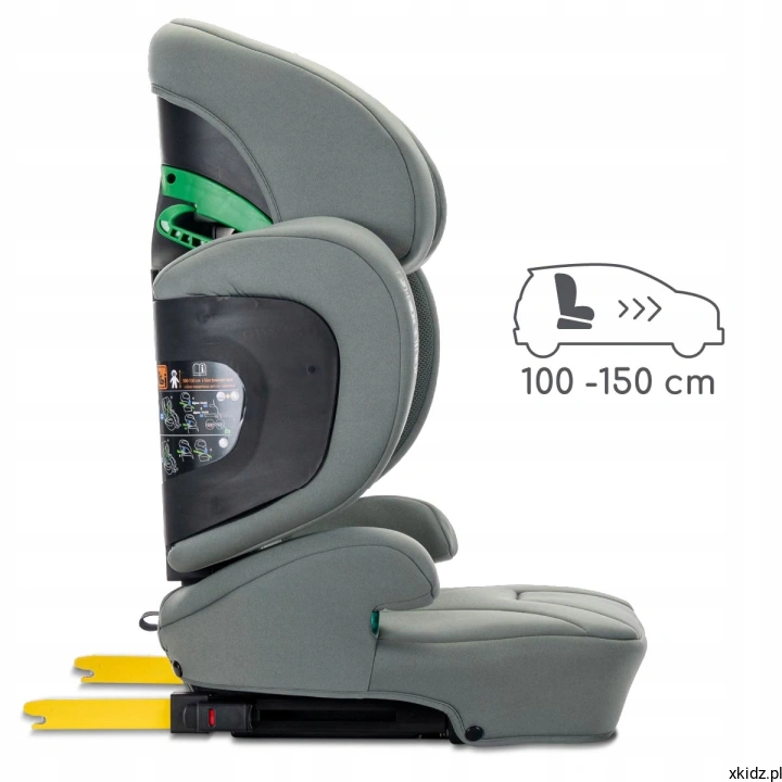 Fotelik Lorelli GrowGo Green - prowadnice ISOFIX ułatwiające montaż w różnych samochodach