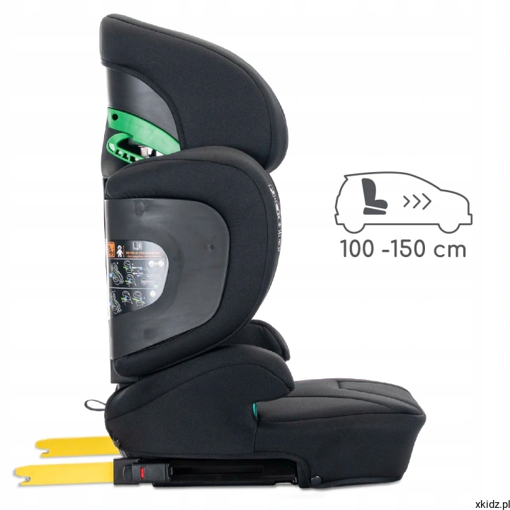 Fotelik Lorelli GrowGo Black - prowadnice ISOFIX ułatwiające montaż w samochodzie