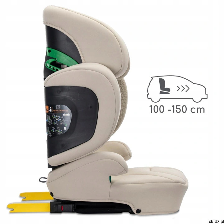 Fotelik Lorelli GrowGo Beige - prowadnice ISOFIX ułatwiające montaż w samochodzie