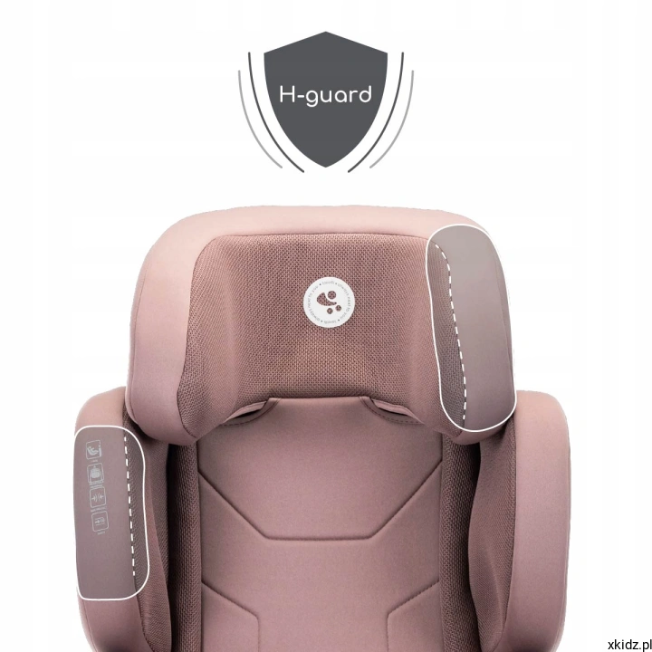 Fotelik Lorelli GrowGo Pink - system ochrony bocznej H-Guard i pianka EPS w strefie głowy