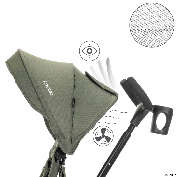 Rowerek Lorelli Freccia Green - budka z filtrem UV50+ i okienkiem-wizjerem