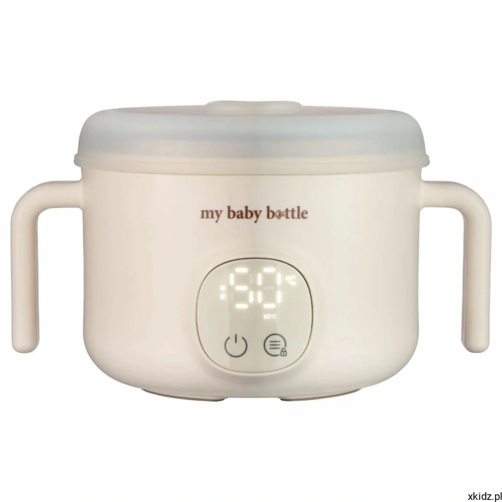 Bezprzewodowy podgrzewacz do jedzenia MyBabyBowl Beige 400 ml - widok całego urządzenia