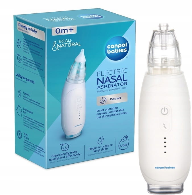 Elektryczny aspirator do nosa dla dzieci Canpol EasyNatural - widok całego urządzenia