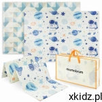 MamaBrum dwustronna składana mata piankowa dywan 120x180 Kosmos/Navy R19
