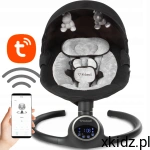 Bujaczek leżaczek elektryczny 2w1 REVE Black/Silver
