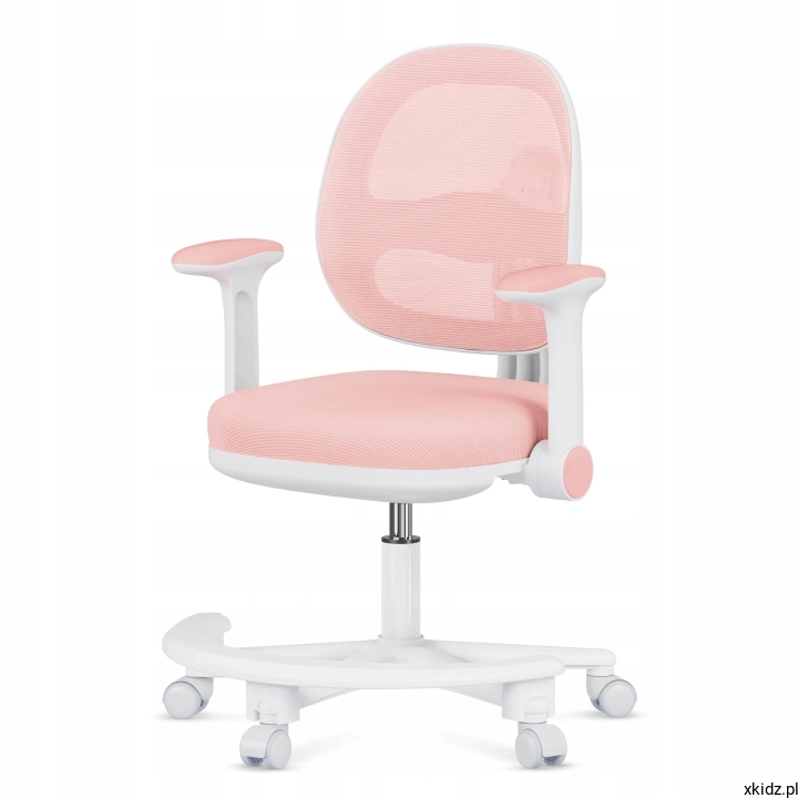 Fotel do biurka dla dziecka Mark Adler Junior 3.6 Pink - różowy fotel w pokoju dziecięcym