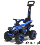 DZIECIĘCY JEZDZIK QUAD INTERAKTYWNY PCHACZ Z RĄCZKĄ BABYMIX niebieski
