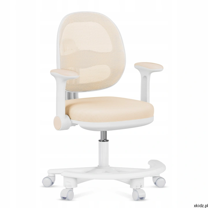 Fotel dla dziecka Mark Adler Junior 3.6 Beige - kółka grawitacyjne blokujące się pod ciężarem