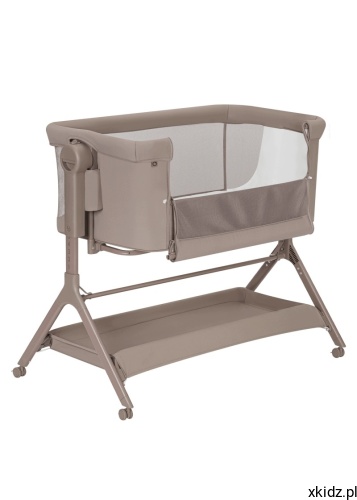 Lionelo Leonie Plus Taupe - tryb co-sleeping, łóżeczko dostawione do łóżka rodzica