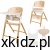Krzesełko do karmienia Lionelo Celia Beige Wood - widok całego krzesełka drewnianego