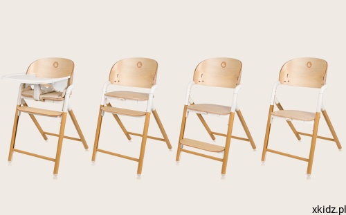 Krzesełko Lionelo Celia Beige Wood 3w1 - etapy użytkowania od niemowlaka do dorosłego.jpg