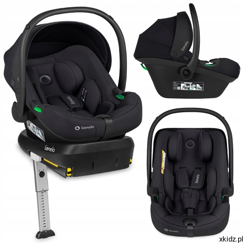 Zestaw Lionelo Astrid i-Size Black Onyx - nosidło i baza ISOFIX