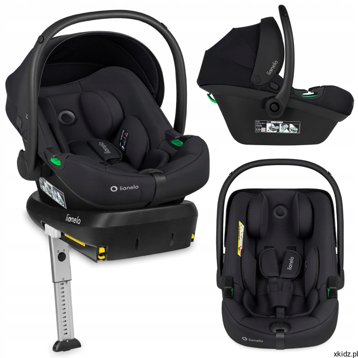 Zestaw Lionelo Astrid i-Size Black Onyx - nosidło i baza ISOFIX