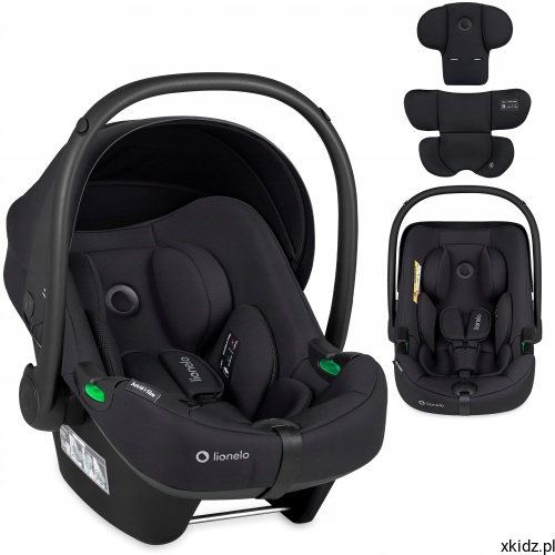 Lionelo Astrid Black Onyx - lekki fotelik 4 kg do przenoszenia
