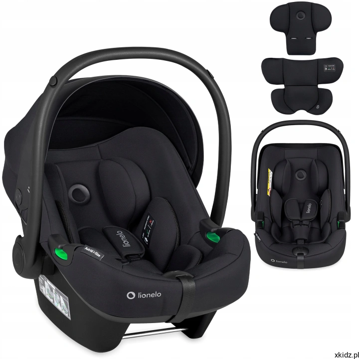 Lionelo Astrid Black Onyx - lekki fotelik 4 kg do przenoszenia