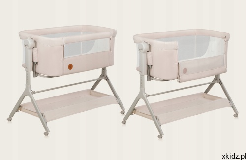 Lionelo Leonie Plus Beige - tryb co-sleeping, łóżeczko dostawione do łóżka rodzica