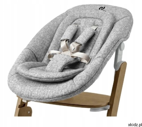 Krzesełko do karmienia 2w1 Carrello Focus Sahara Beige - tryb leżaczka z odchylonym oparciem