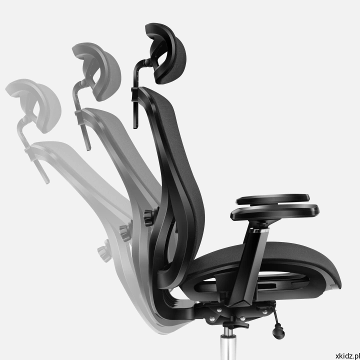 Fotel biurowy Mark Adler Expert 5.3 Black Mesh - oparcie pochylone do 135° z blokadą SeatRest