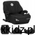 Fotelik samochodowy Lorelli Pyxis Black i-Size 125-150 cm – widok z przodu w kolorze czarnym