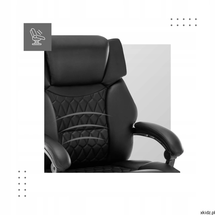 Fotel Mark Adler Boss 6.0 Black – 4 punkty masażu wibracyjnego w oparciu