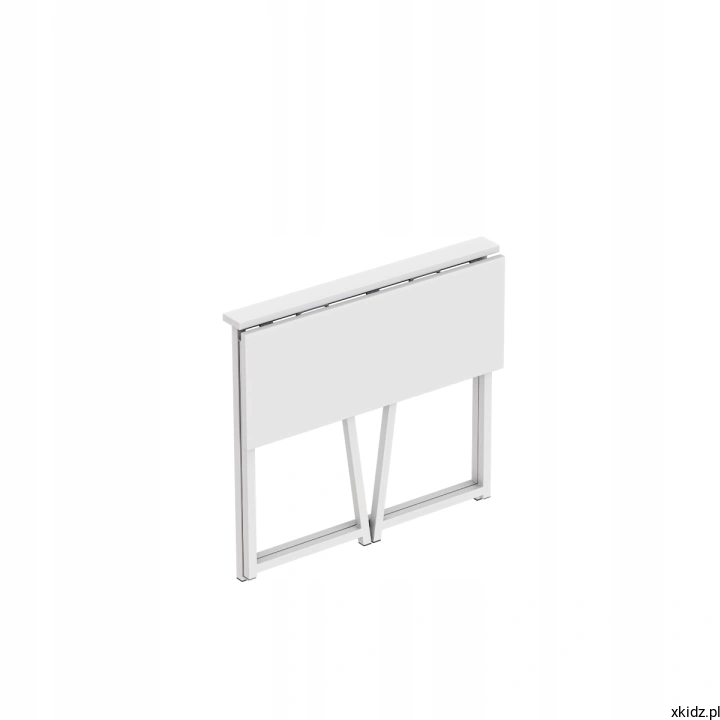 Biurko składane Mark Adler Leader 1.5 White – biurko złożone o szerokości 10 cm przy jasnej ścianie