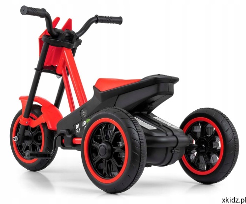 Gokart Milly Mally Rider Red - sportowe siedzisko i kierownica inspirowana motocyklem