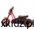 Gokart na pedały Milly Mally Rider czerwony - napęd łańcuchowy w obudowie i pedały