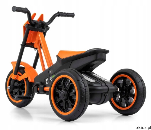 Gokart Milly Mally Rider Orange - sportowe siedzisko i kierownica inspirowana motocyklem