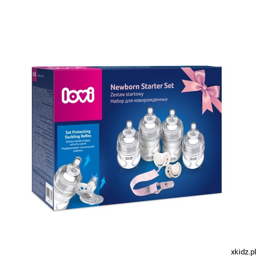 Zestaw startowy LOVI Baby Shower Girl - komplet akcesoriów w kolorystyce Botanic