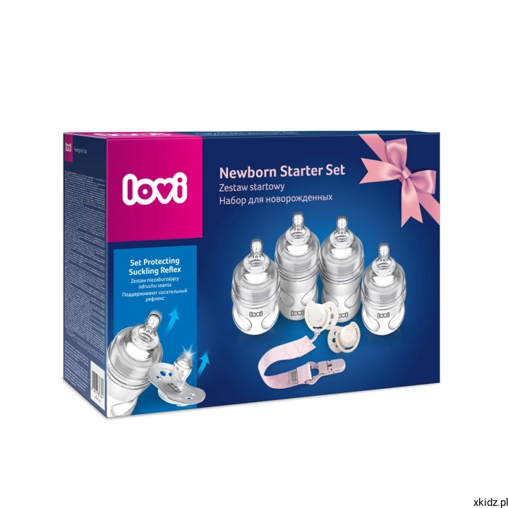 Zestaw startowy LOVI Baby Shower Girl - komplet akcesoriów w kolorystyce Botanic