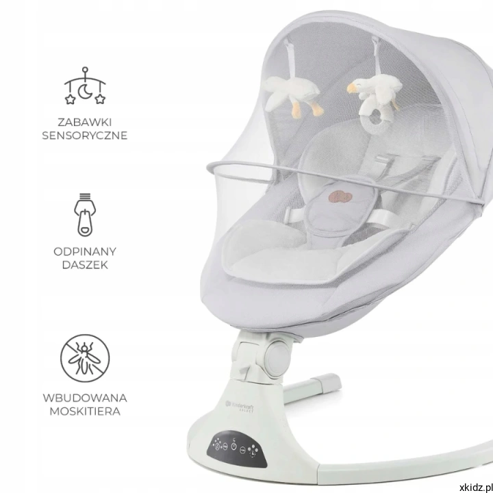 Kinderkraft Tulsy beige - odpinany daszek z wbudowaną moskitierą