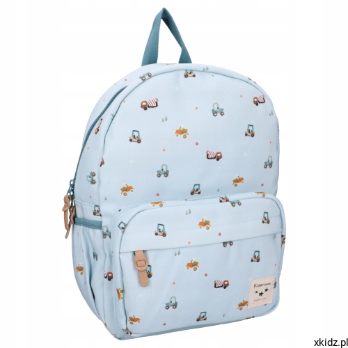 Plecak przedszkolny Kidzroom Little Story Blue - widok z przodu w kolorze niebieskim