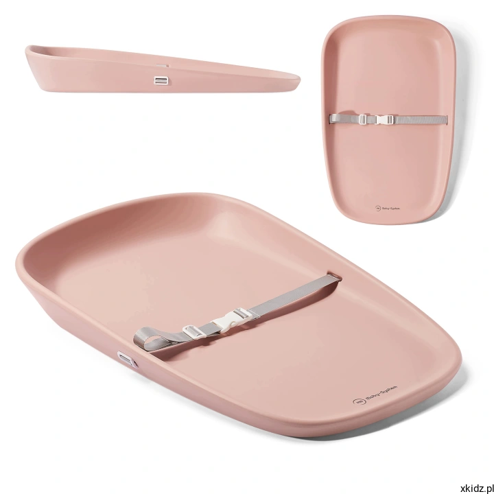 Miękki przewijak Moby-System BABY NEST różowy 69x45 cm - widok całej maty z pianki EVA