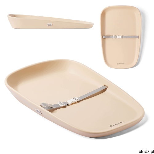 Miękki przewijak Moby-System BABY NEST beżowy 69x45 cm - widok całej maty z pianki EVA