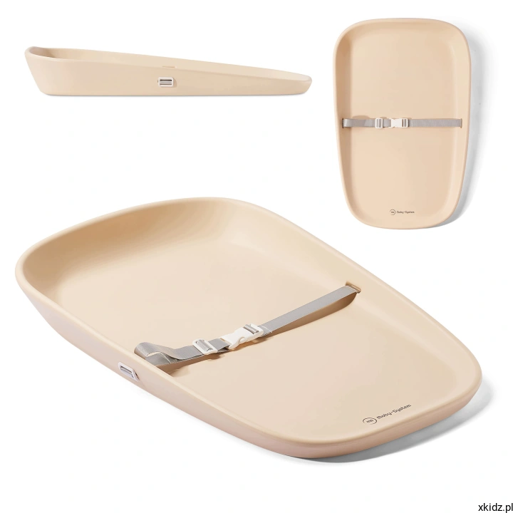 Miękki przewijak Moby-System BABY NEST beżowy 69x45 cm - widok całej maty z pianki EVA