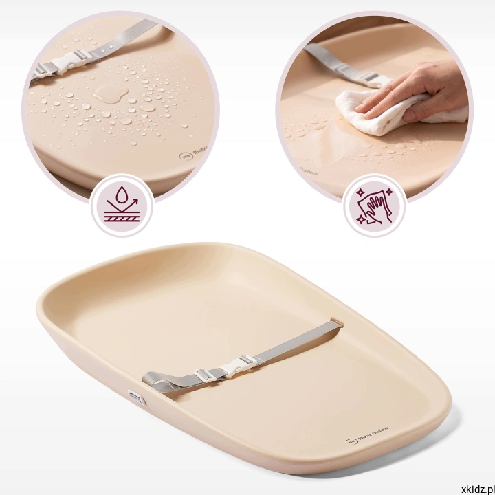 Przewijak Moby-System BABY NEST beżowy - lekka mata piankowa do zabrania w podróż