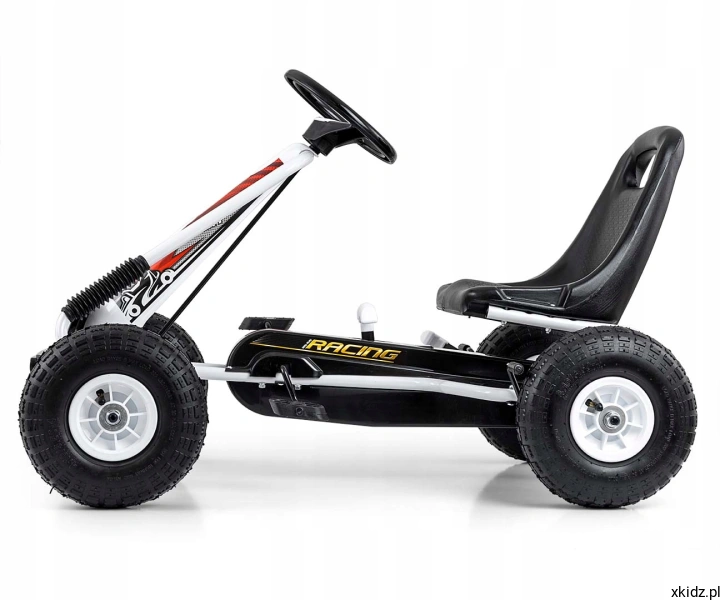 Gokart Milly Mally Thor White - duże pompowane i łożyskowane koła