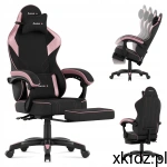 Huzaro Fotel ergonomiczny z podnóżkiem gamingowy biurowy FORCE 3.7 Pink