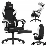 Huzaro Fotel ergonomiczny z podnóżkiem gamingowy biurowy FORCE 3.7 Carbon