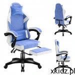 Huzaro Fotel ergonomiczny z podnóżkiem gamingowy biurowy FORCE 3.7 Blue