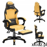 Huzaro Fotel ergonomiczny z podnóżkiem gamingowy biurowy FORCE 3.7 Yellow
