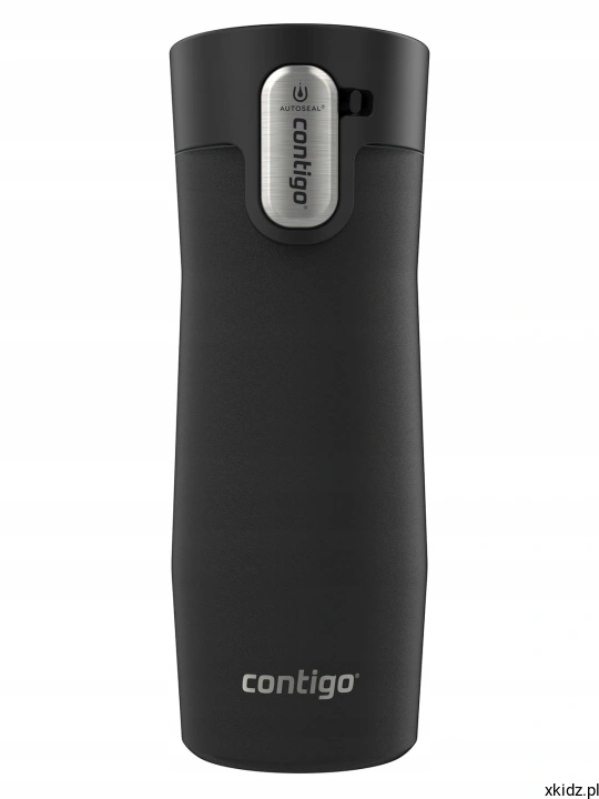 Kubek termiczny Contigo West Loop 3.0 470ml Matt Licorice - widok całego kubka w czarnym macie