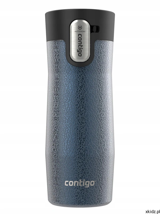 Kubek termiczny Contigo West Loop 3.0 470ml Crystal Blueberry - widok całego kubka w kolorze niebieskim