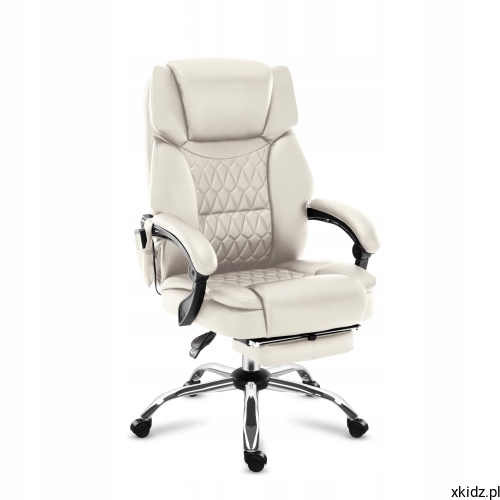 Fotel Mark Adler Boss 6.0 Beige - welurowa tapicerka w kolorze beżowym