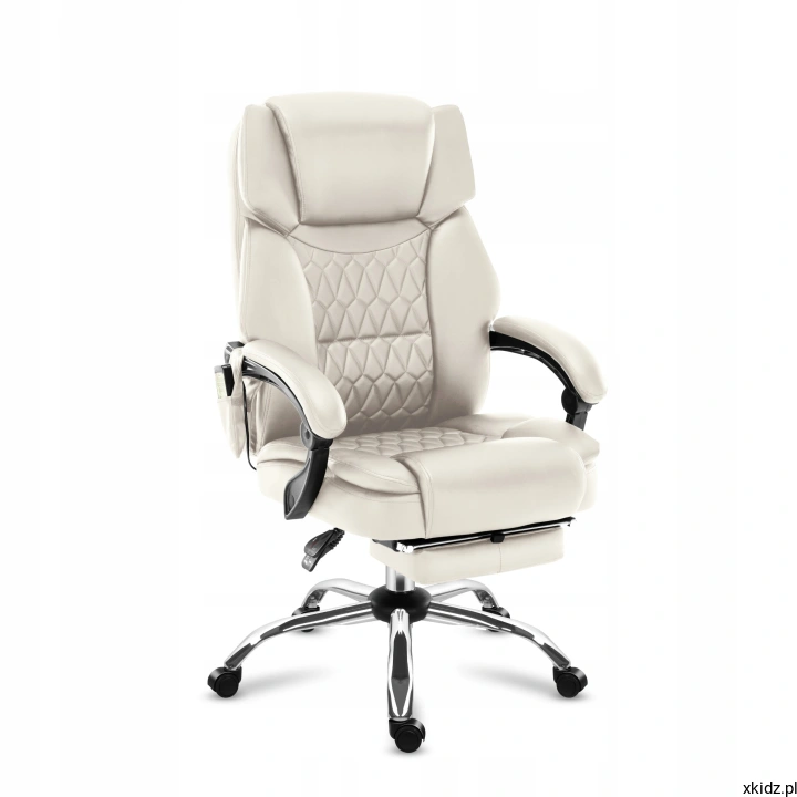 Fotel Mark Adler Boss 6.0 Beige - welurowa tapicerka w kolorze beżowym