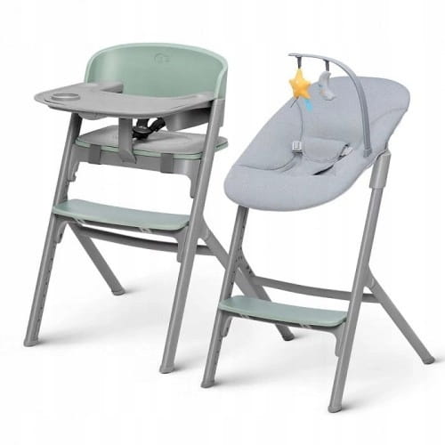 Krzesełko do karmienia 4w1 Kinderkraft LIVY Olive Green - widok całego krzesełka