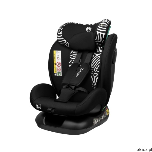 Fotelik Tulano Loom 15 Black Mono - jednolita czarna tapicerka