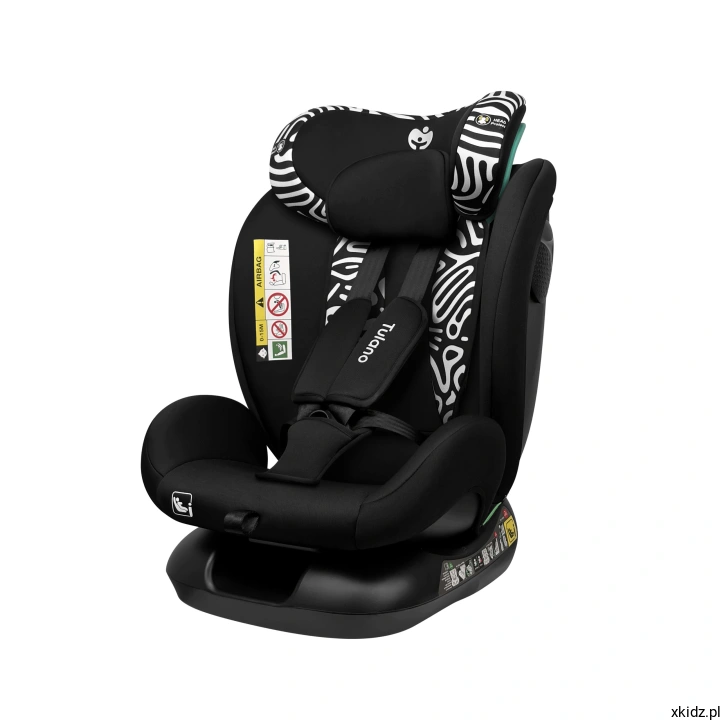 Fotelik Tulano Loom 15 Black Mono - jednolita czarna tapicerka